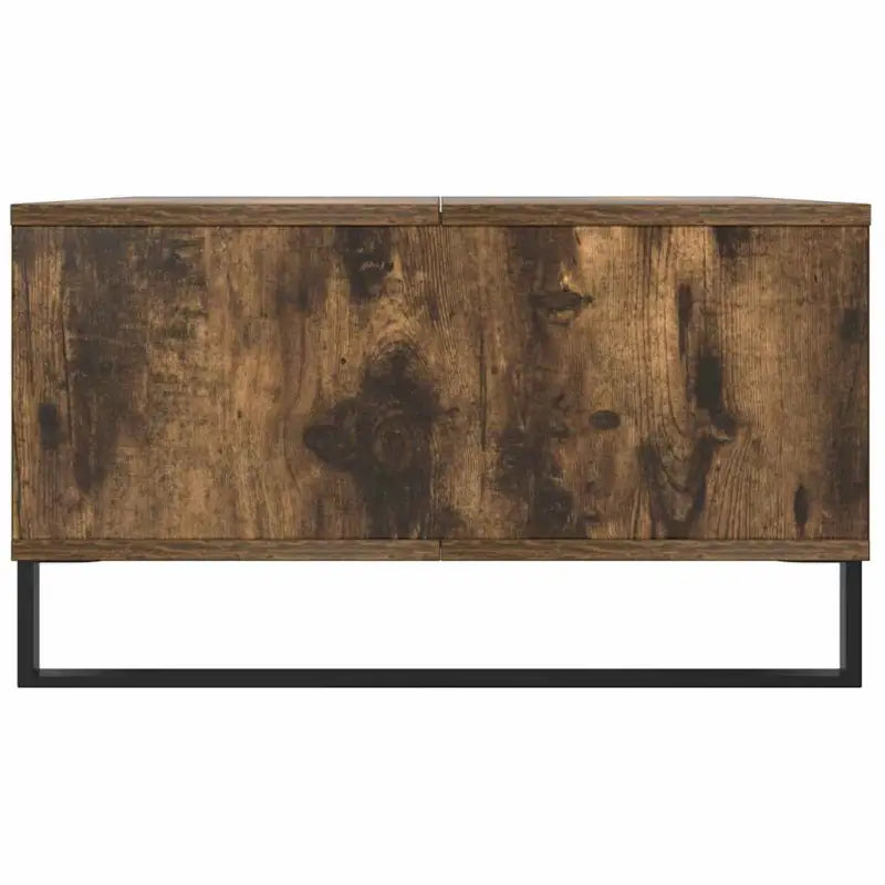 Salontafel met bewerkt hout en ijzeren poten voor stijl en functionaliteit - Salontafels