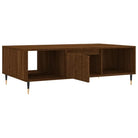 Salontafel met bewerkt hout en ijzeren poten voor stijl en functionaliteit - Salontafels