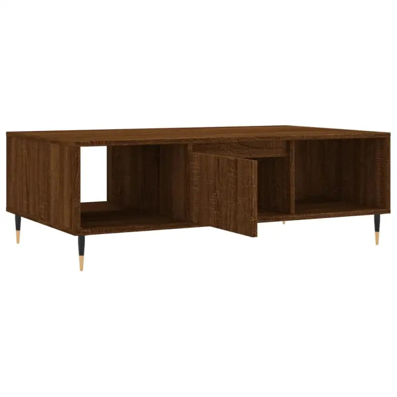 Salontafel met bewerkt hout en ijzeren poten voor stijl en functionaliteit - Salontafels
