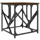 Salontafel met bewerkt hout en metalen frame met verstelbare poten - Salontafels