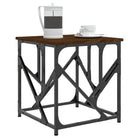 Salontafel met bewerkt hout en metalen frame met verstelbare poten - Salontafels