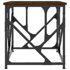 Salontafel met bewerkt hout en metalen frame met verstelbare poten - Salontafels