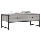 Salontafel met bewerkt hout en metalen frame voor binnen handbereik - Grijs sonoma / 1 - Salontafels