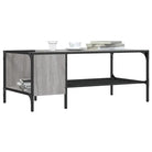Salontafel met bewerkt hout en metalen frame voor binnen handbereik - Grijs sonoma / 1 - Salontafels