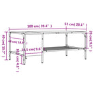 Salontafel met bewerkt hout en metalen frame voor binnen handbereik - Salontafels