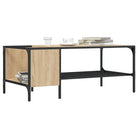 Salontafel met bewerkt hout en metalen frame voor binnen handbereik - Sonoma eiken / 1 - Salontafels