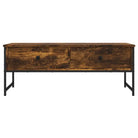 Salontafel met bewerkt hout en metalen frame voor binnen handbereik - Salontafels
