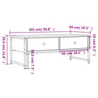 Salontafel met bewerkt hout en metalen frame voor binnen handbereik - Salontafels
