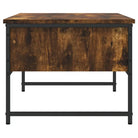 Salontafel met bewerkt hout en metalen frame voor binnen handbereik - Salontafels