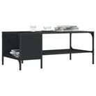 Salontafel met bewerkt hout en metalen frame voor binnen handbereik - Zwart / 1 - Salontafels