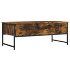 Salontafel met bewerkt hout en metalen frame voor binnen handbereik - Salontafels