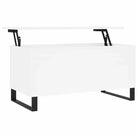 Salontafel met bewerkt hout en metalen poten met lift-top functie - Salontafels