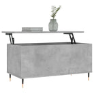 Salontafel met bewerkt hout en metalen poten met lift-top functie - Salontafels