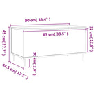 Salontafel met bewerkt hout en metalen poten met lift-top functie - Salontafels