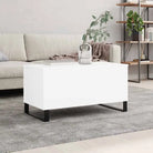 Salontafel met bewerkt hout en metalen poten met lift-top functie - Salontafels