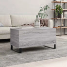 Salontafel met bewerkt hout en metalen poten met lift-top functie - Grijs sonoma / 1 - Salontafels
