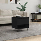 Salontafel met bewerkt hout en metalen poten voor een elegante woonkamer - Zwart / 1 - Salontafels
