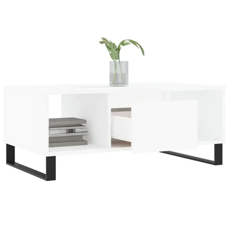 Salontafel met bewerkt hout en metalen poten voor een elegante woonkamer - Salontafels