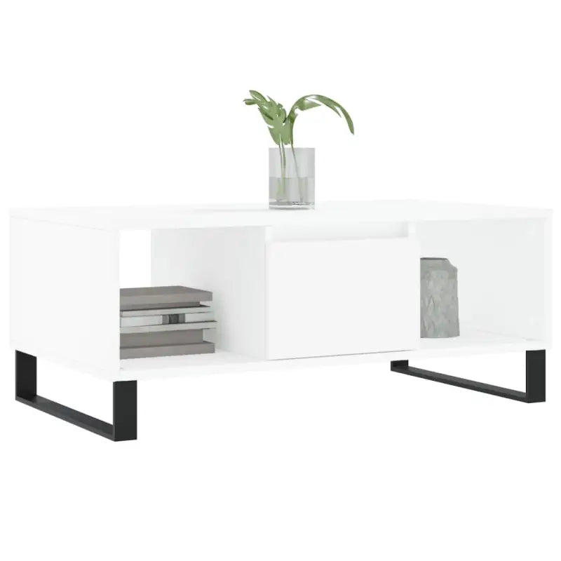 Salontafel met bewerkt hout en metalen poten voor een elegante woonkamer - Salontafels