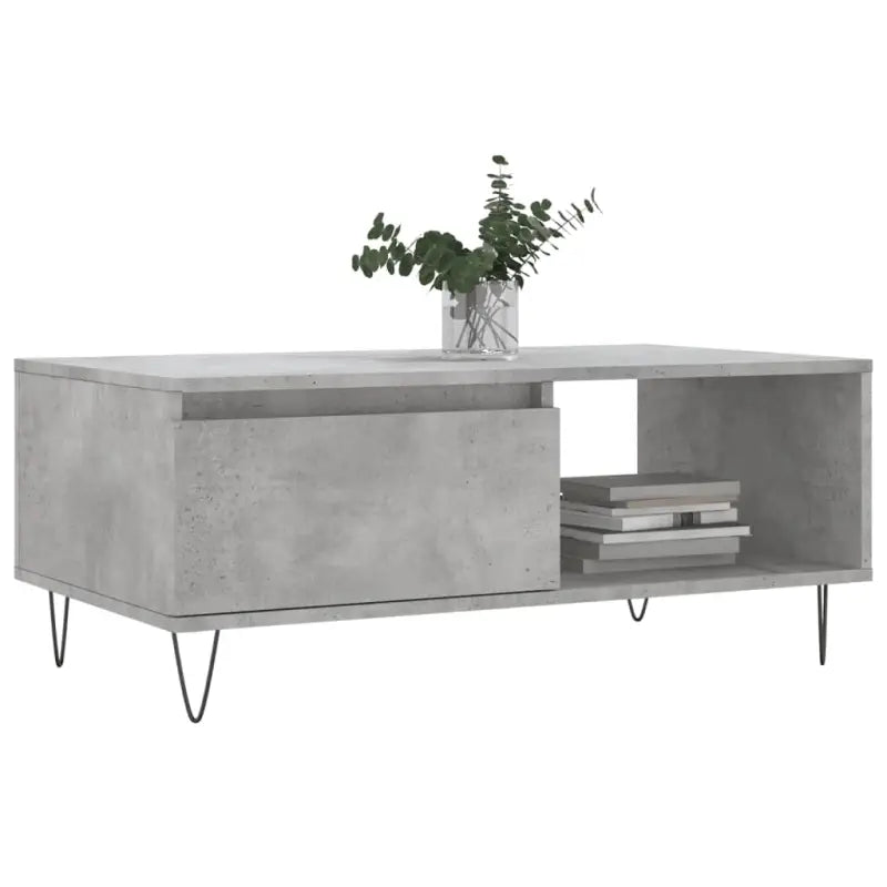 Salontafel met bewerkt hout en metalen poten voor een stijlvolle woonkamer - Salontafels