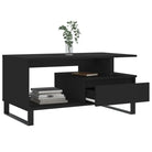 Salontafel met bewerkt hout en metalen poten voor een stijlvolle woonkamer - Salontafels
