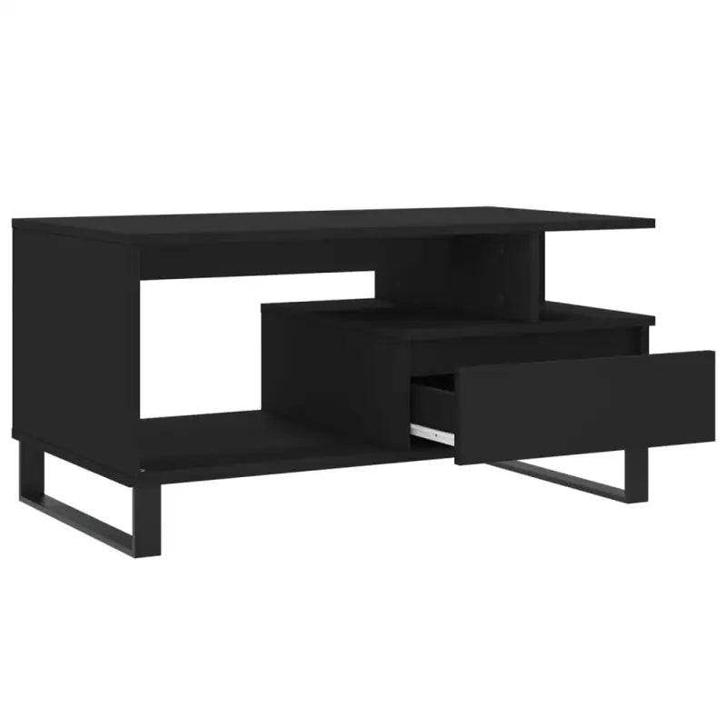Salontafel met bewerkt hout en metalen poten voor een stijlvolle woonkamer - Salontafels