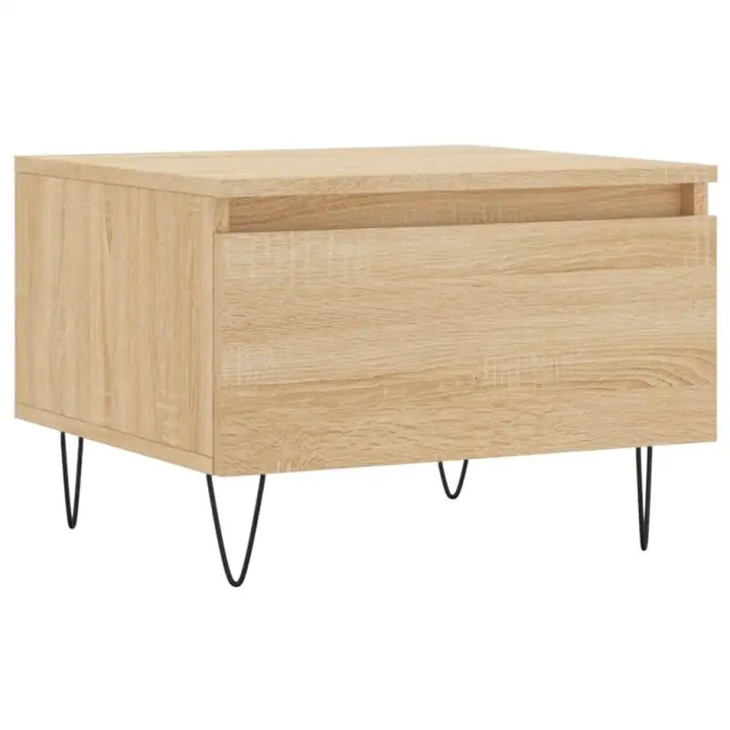 Salontafel met bewerkt hout en metalen poten voor elegante woonkamer stijl - Salontafels