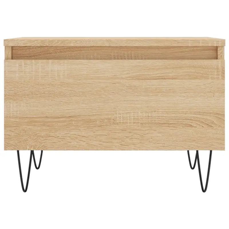 Salontafel met bewerkt hout en metalen poten voor elegante woonkamer stijl - Salontafels