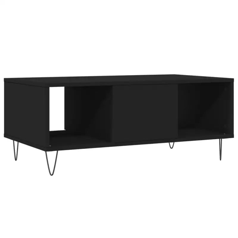 Salontafel met bewerkt hout en metalen poten voor elegante woonkamer - Salontafels