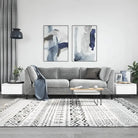 Salontafel met bewerkt hout en metalen poten voor elegante woonkamer stijl - Hoogglans wit / 2 - Salontafels