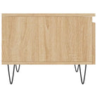 Salontafel met bewerkt hout en metalen poten voor elegante woonkamer stijl - Salontafels