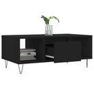 Salontafel met bewerkt hout en metalen poten voor elegante woonkamer - Salontafels