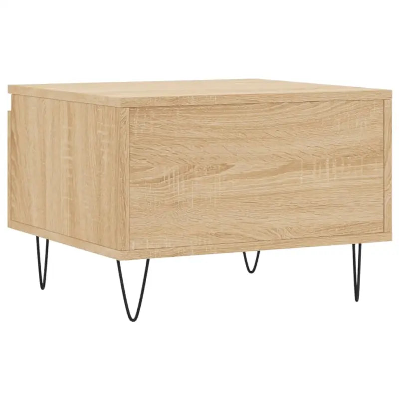 Salontafel met bewerkt hout en metalen poten voor elegante woonkamer stijl - Salontafels