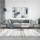 Salontafel met bewerkt hout en metalen poten voor elegante woonkamer stijl - Grijs sonoma / 2 - Salontafels