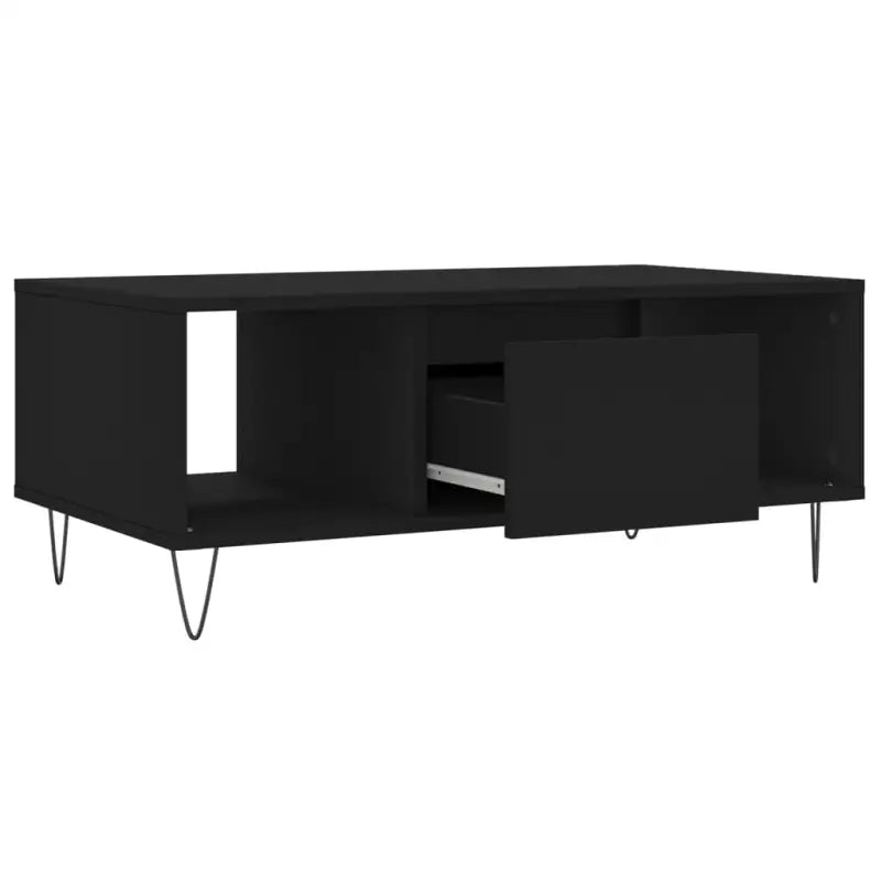 Salontafel met bewerkt hout en metalen poten voor elegante woonkamer - Salontafels