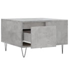 Salontafel met bewerkt hout en metalen poten voor moderne elegantie - Salontafels