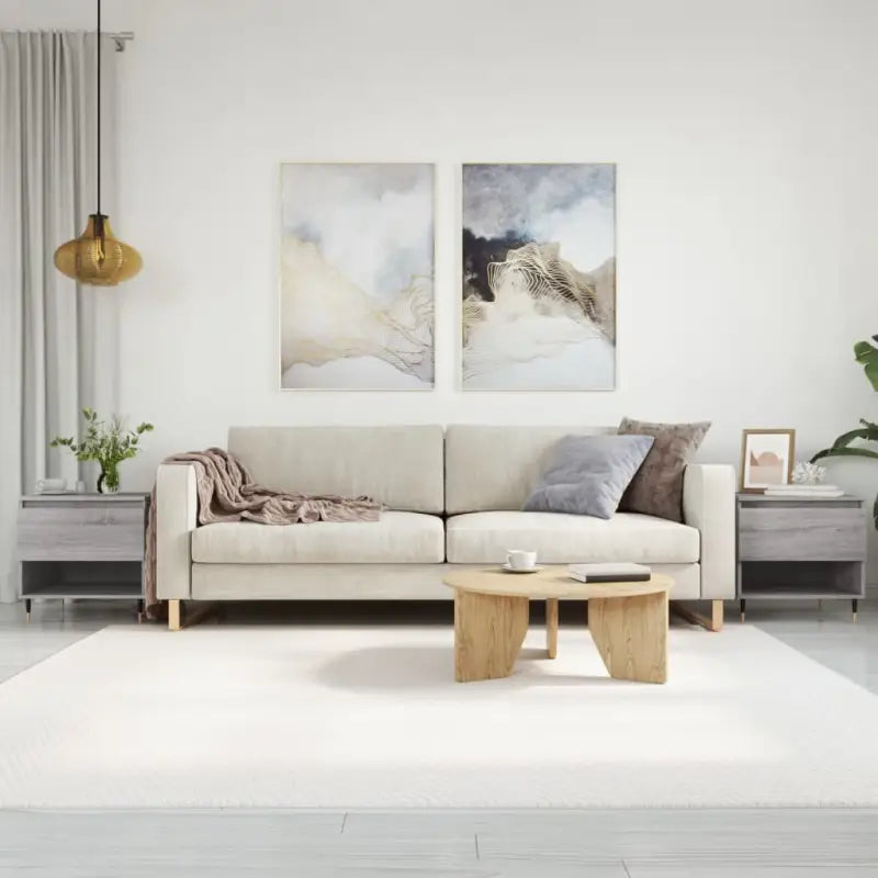 Salontafel met bewerkt hout en metalen poten voor stijlvolle woonruimte - Grijs sonoma / 2 - Salontafels