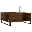 Salontafel met bewerkt hout en metalen poten voor stijlvolle woonruimte - Salontafels