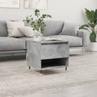 Salontafel met bewerkt hout en metalen poten voor stijlvolle woonruimte - Betongrijs / 1 - Salontafels