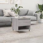 Salontafel met bewerkt hout en metalen poten voor stijlvolle woonruimte - Grijs sonoma / 1 - Salontafels