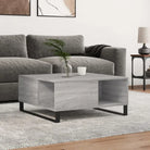 Salontafel met bewerkt hout en metalen poten voor stijlvolle woonruimte - Grijs sonoma / 1 - Salontafels
