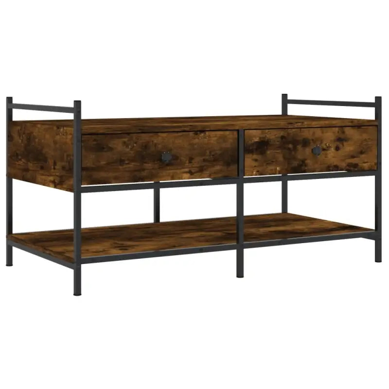 Salontafel met bewerkt hout en verstelbare poten voor elegante woonkamer - Salontafels