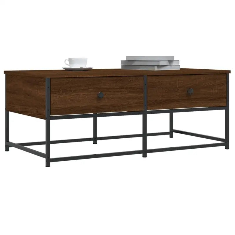 Salontafel met bewerkt hout en verstelbare poten voor elegantie - Salontafels