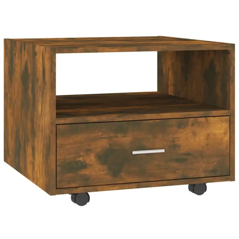 Salontafel met bewerkt hout voor een stijlvolle en stabiele woonkamer``` - Gerookt eiken / 1 - Salontafels