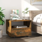 Salontafel met bewerkt hout voor een stijlvolle en stabiele woonkamer``` - Gerookt eiken / 1 - Salontafels