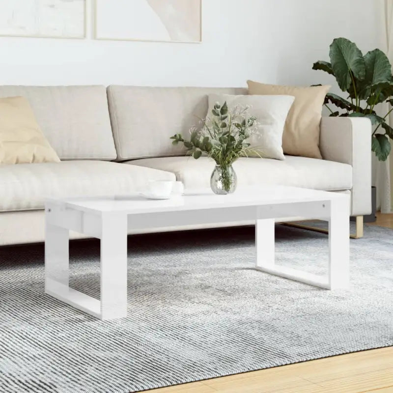 Salontafel met bewerkt hout voor elegante en stabiele woonkameraccessoire - Hoogglans wit / 1 - Salontafels