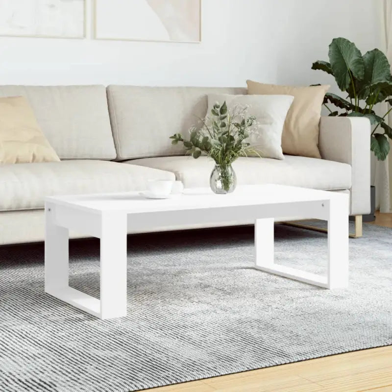 Salontafel met bewerkt hout voor elegante en stabiele woonkameraccessoire - Wit / 1 - Salontafels