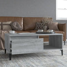 Salontafel met bewerkt hout voor industriële charme en extra opbergruimte - Grijs sonoma / 1 - Salontafels