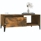 Salontafel met bewerkt hout voor industriële charme en extra opbergruimte - Salontafels