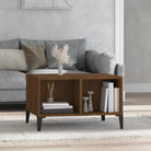 Salontafel met bewerkt hout voor industriële charme en opbergruimte - bruin eikenkleur / 1 - Salontafels